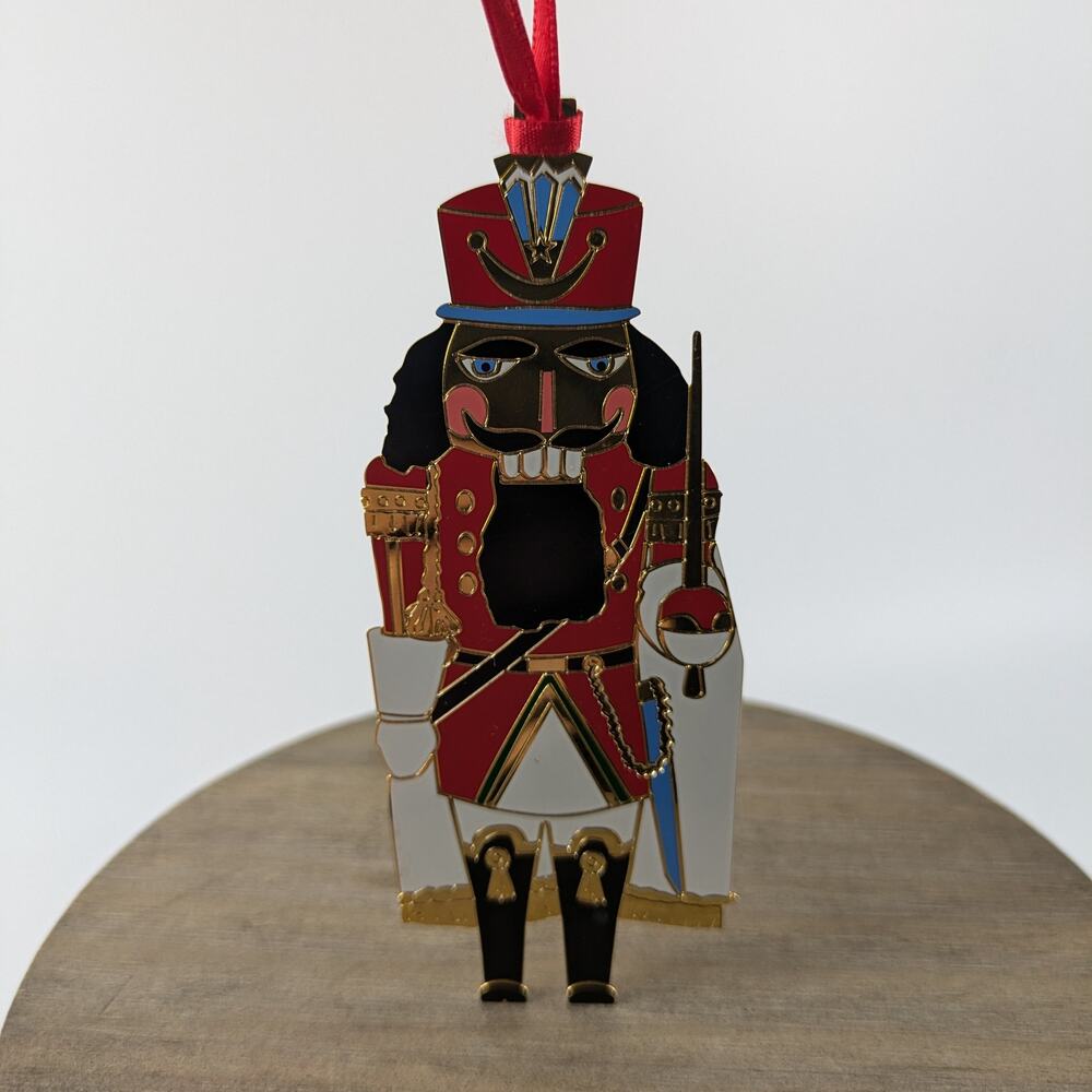 Nutcracker Christmas Ornament 24K Gold Plate Christopher's Betty Woods Gimarelli